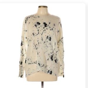 Skull Cashmere sweater pullover graphic ivory blk